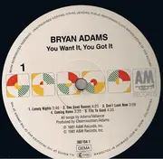 LP - Bryan Adams - You Want It, You Got It