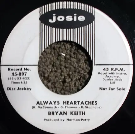 Bryan Keith - Exit Love / Always Heartaches