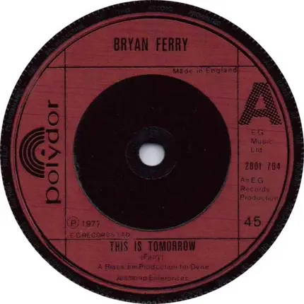 Bryan Ferry - This Is Tomorrow