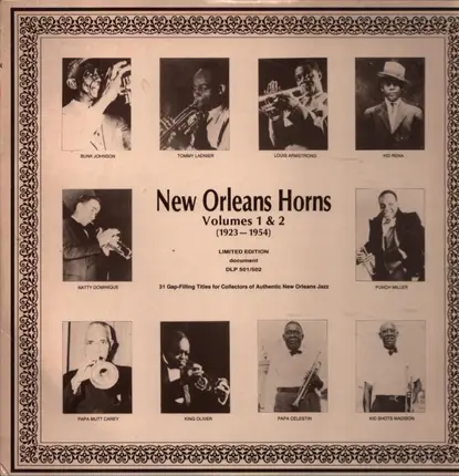 Bunk Johnson, Tommy Ladnier, Louis Armstrong et al. - New Orleans Horns Volumes 1 & 2 1923-1954