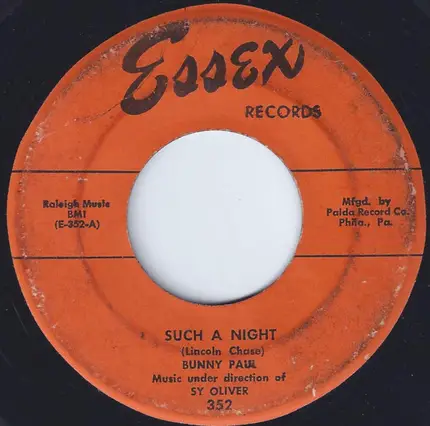 Bunny Paul - Such A Night / I'm Gonna Have Some Fun