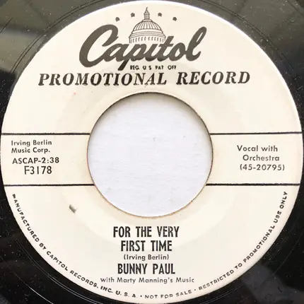 Bunny Paul With Marty Manning's Music - Song Of The Dreamer