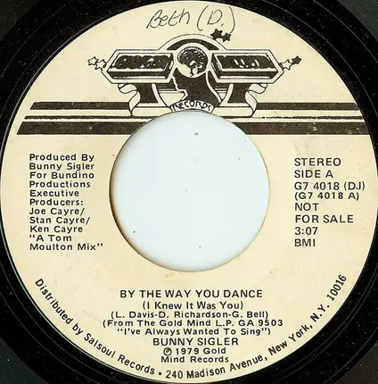 Bunny Sigler - By The Way You Dance