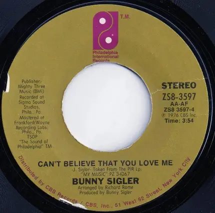 Bunny Sigler - My Music