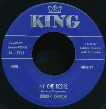 Bubber Johnson - I Lost Track Of Everything / My One Desire