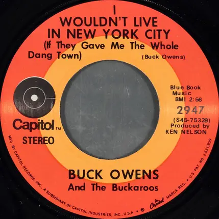 Buck Owens And His Buckaroos - No Milk And Honey In Baltimore