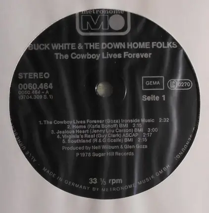 Buck White & The Down Home Folks - The Cowboy Lives Forever