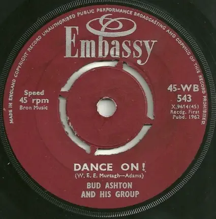 Bud Ashton And His Group / Kay Barry - Dance-On! / Like I Do