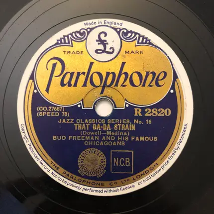 Bud Freeman And His Famous Chicagoans - Jack Hits The Road / That Da-Da Strain