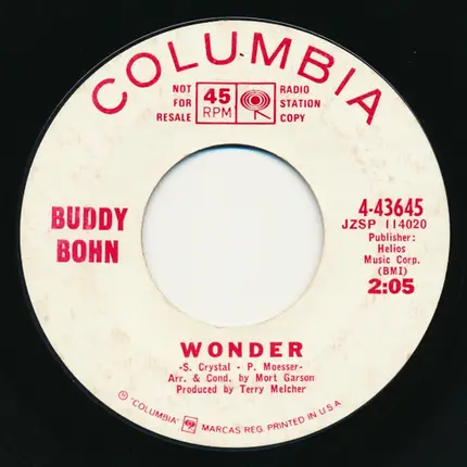 Buddy Bohn - Follow Me / Wonder