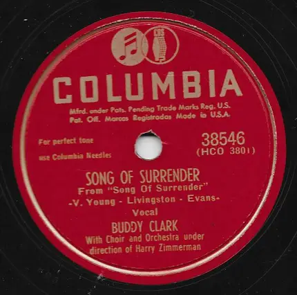 Buddy Clark - You're Breaking My Heart / Song Of Surrender