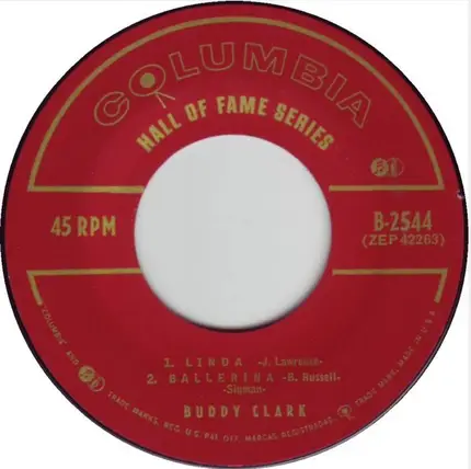 Buddy Clark - Linda / Ballerina // I'll Dance At Your Wedding / Two Loves Have I