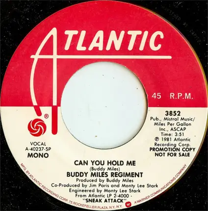 Buddy Miles Regiment - Can You Hold Me