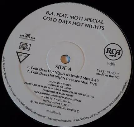Bülent Aris Feat. Moti Special - Cold Days Hot Nights
