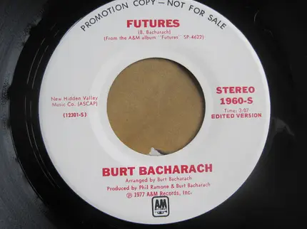 Burt Bacharach - Futures / No One Remembers My Name