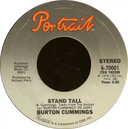Burton Cummings - Stand Tall / Burch Magic