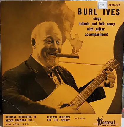 Burl Ives - Burl Ives Sings Ballads And Folk Songs With Guitar Accompaniment