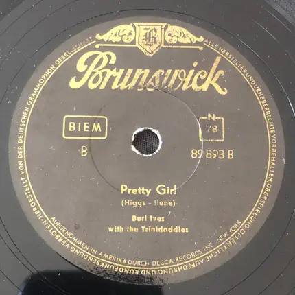 Burl Ives With The Trinidaddies - Marianne / Pretty Girl