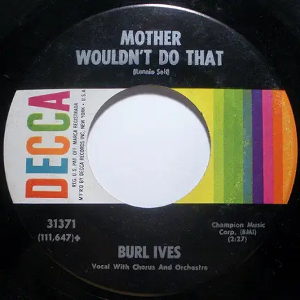 Burl Ives - Funny Way Of Laughin'