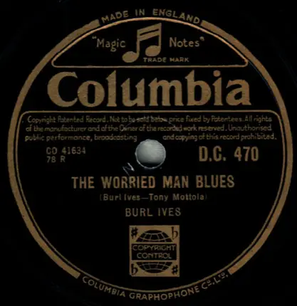 Burl Ives - Mr. Froggie Went A Courtin' / The Worried Man Blues