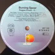 LP - Burning Spear - Reggae Greats