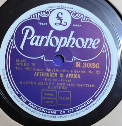 Buster Bailey's Rhythm Busters - Afternoon In Africa / Dizzy Debutante