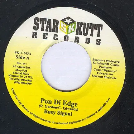 Busy Signal - Pon Di Edge / Freezer
