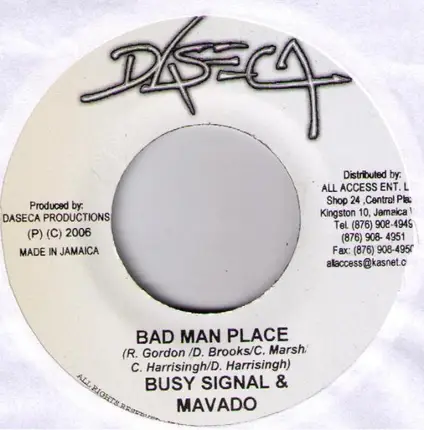 Busy Signal & Mavado - Bad Man Place