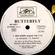 12inch Vinyl Single - Butterfly - Way Down - 45 RPM