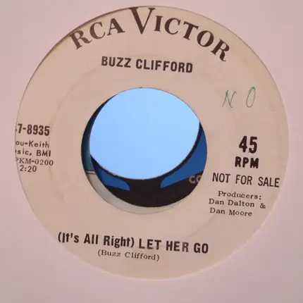 Buzz Clifford - (It's All Right) Let Her Go / Until Then