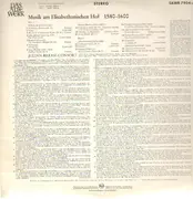 LP - Byrd, Morley, Dowland u.a. - Musik am Elisabethanischen Hof 1580-1600