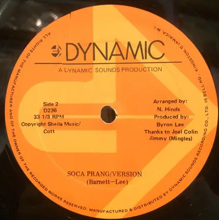 Byron Lee And The Dragonaires - Soca Prang