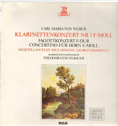 C.M. von Weber/ Bamberger Symphoniker, T. Guschlbauer, J. Lancelot a.o. - Klarinettenkonzert Nr. 1 F-moll, op. 73 * Fagottkonzert F-dur, op.75* Concertino für Horn E-moll, o