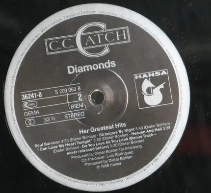 C.C. Catch - Diamonds (Her Greatest Hits)