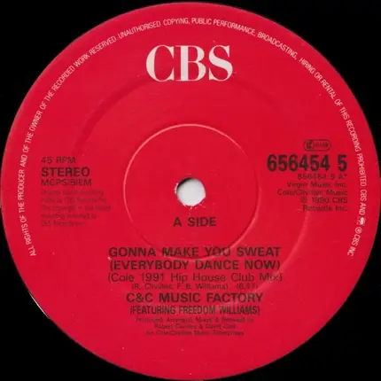 C&C Music Factory Featuring Freedom Williams - Gonna Make You Sweat (Everybody Dance Now) The Remixes