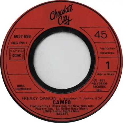 Cameo - Freaky Dancin' / I Never Know