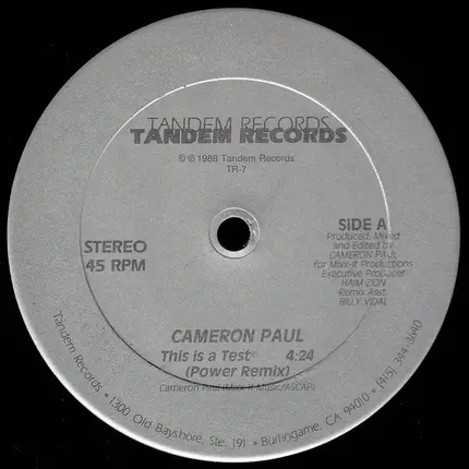 Cameron Paul - This Is A Test ©