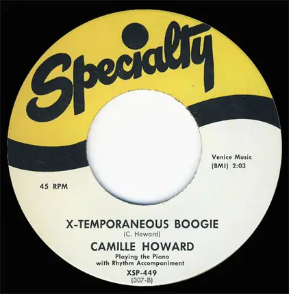 Camille Howard - X-Temporaneous Boogie / Barcarolle Boogie