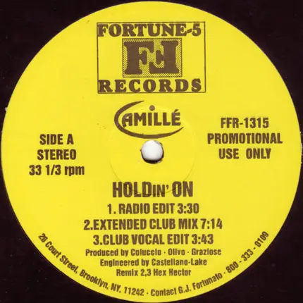 Camillé, Camille - Holdin' On