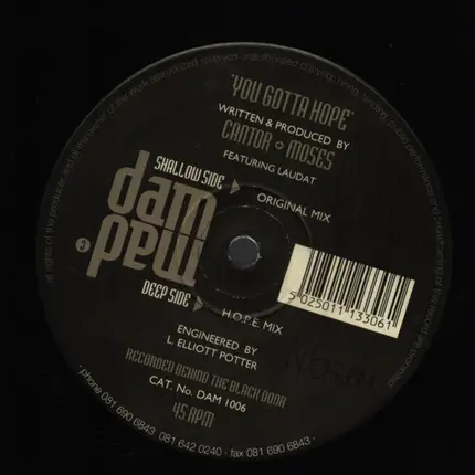 Cantor & Moses Featuring Dave Laudat - You Gotta Hope