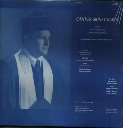 Cantor Sidney Karpo - Sings your favorite songs and chants