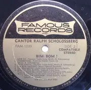 LP - Cantor Ralph Schlossberg with The Zemiros Men - Bim Bom! Songs Of Joy For Sabbath And Festivals