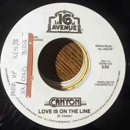 Canyon - Love Is On The Line