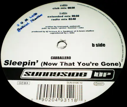 Cabballero - Sleepin' (Now That You're Gone)