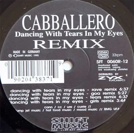 Cabballero - Dancing With Tears In My Eyes (Remix)