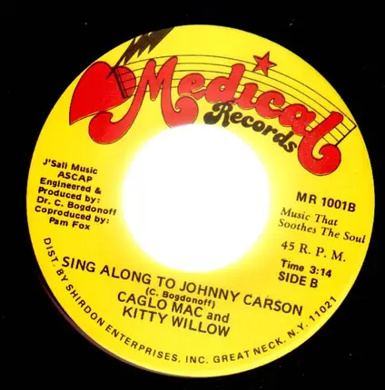 Caglo Mac And Cathy Willow - Johnny Carson / Sing Along To Johnny Carson