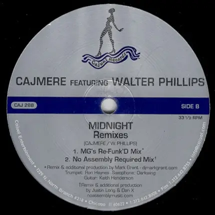 Cajmere Featuring Walter Phillips - Midnight (Remixes)