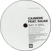 Cajmere - Say U Will