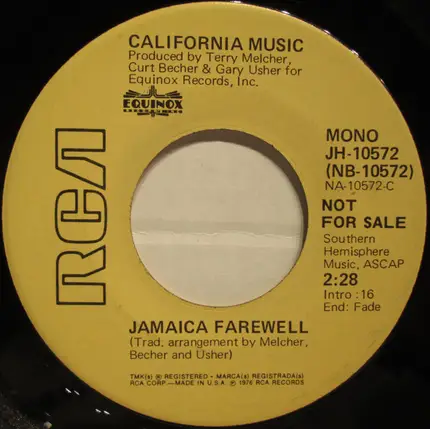 California Music - Jamaica Farewell