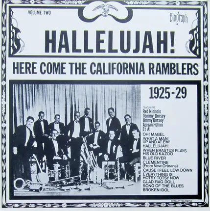 California Ramblers - Hallelujah! Here Comes The California Ramblers
